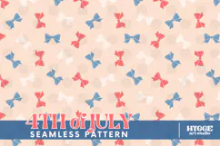American 4th of July Patriotic Coquette Bow Seamless Pattern Product Image 1