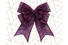 Halloween Bow Clipart, Bright Holiday Ribbon PNG Product Image 3