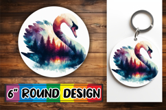 Cozy Circle Car Coaster Sublimation, Animals Art Product Image 1