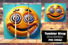 Trendy 20oz Tumbler Wrap File , 3D Emoji Product Image 1