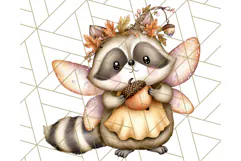Fall Fairy Animal Clipart PNG, Woodland Creatures With Wings Product Image 3
