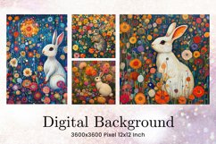 Easter Bunny Background Backdrop Rabbit Wallpaper Wall Art Product Image 1