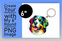 Creative Keychain Circle PNG Artwork , Dog Product Image 1