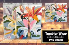 Rainbow Flower Fields 20oz Tumbler Wrap Product Image 1