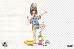 Summer Pretty Girl Clipart Product Image 1