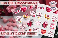 Love sticker Hearts Stickers Sheet St. Valentine&#039;s Heart PNG Product Image 1