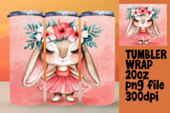 FASHIONABLE 20oz Tumbler PNG Design , Cute Bunny Product Image 1