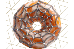 Realistic Halloween Donut Clipart PNG, Spooky Cute Sweets Product Image 3