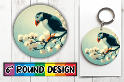 Heartfelt Keychain Circle PNG, Birds Product Image 1