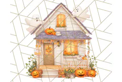 Halloween Neighborhood Clipart PNG for Trick or Treat Product Image 3