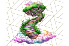 Bright Floating Island PNG Clipart for Fantasy Worlds & Maps Product Image 3