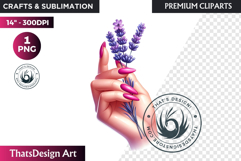 Lavender Clipart PNG, French Country Botanical sublimation Product Image 1