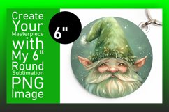 Sweet Serenity: Watercolor Gnome Round Design Product Image 1