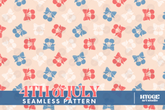 America 4th July Coquette Cherry Bow Seamless Pattern Bundle Product Image 2