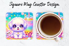 Puppy Mug coaster | Coaster | Sublimation Design Product Image 1
