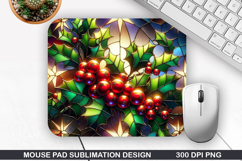 Flowers Mouse Pad Sublimation,Christmas Mouse Pad PNG Design Product Image 1