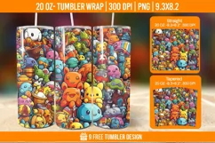 Children Toys Tumbler Wrap Designs, Sublimation Wrap Product Image 1