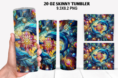 Skinny Tumbler 20oz Wrap Design, Summer Tumble PNG Design Product Image 1