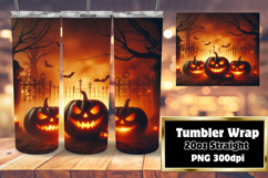 CUSTOMIZED 20oz Tumbler Wrap Design , Horror Halloween Product Image 1