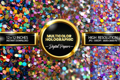 multicolor holographic Digital Papers - 04 variations Product Image 1