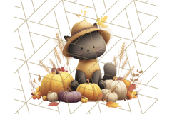 Cottagecore Halloween Clipart Cozy PNG, Autumn Fall Png Product Image 3
