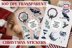 Christmas Sticker Sheet Gothic Dark Winter Holiday PNG Product Image 1