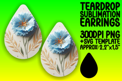 Vibrant Teardrop Design for Crafting , 3D Flower Product Image 1