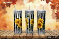 Sunflower Sublimation Design | Skinny 20 oz | Tapered Product Image 1