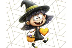 Monster Kids Clipart PNG, Cute Halloween Costume Art Product Image 3
