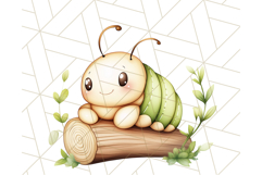 Cute Caterpillar Clipart PNG, Spring Bug Illustrations Product Image 3