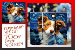 Vibrant Dog Art Tumbler Wrap - Colorful 20oz Product Image 1