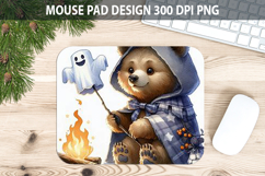 Watercolor Bear Mouse Pad Sublimation - Animal PNG Product Image 1