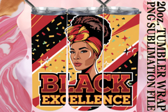 Cheerful Mornings 20oz tumbler wrap, Black Woman Product Image 1