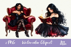 Gothic Girl PNG Gothic Smut Dark Romance Clipart Product Image 2