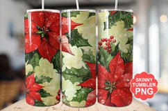 Christmas Flowers Tumbler | Christmas Tumbler Wrap Product Image 1