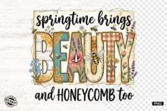 Spring Honey Bees Sublimation PNG Product Image 1