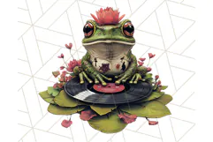Floral Punk Frogs PNG - Neon Reble Grunge Amphibians Clipart Product Image 3
