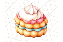 Pastel Sweet Treats Clipart, Ice Cream, Cakes, Donuts Png Product Image 3