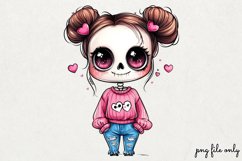 Valentines day skeletons Clipart PNG Product Image 1