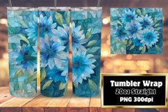 Colorful Flower 20oz Tumbler Wrap Pattern Product Image 1