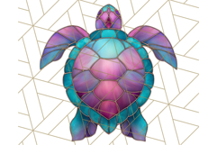 Stained Glass Sea Creatures PNG Clipart, Ocean Fantasy Product Image 3