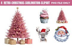 Retro Christmas Sublimation Clipart PNG Product Image 1