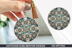 Christmas Keychain Sublimation - Christmas Keychain PNG Product Image 1