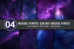 Intense Purple Galaxy Digital Paper Product Image 1