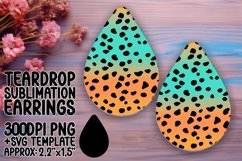Glittery Leopard Print Teardrop Earring Patterns Product Image 1