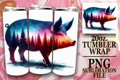 Wholesome joy 20oz tumbler wrap, Animals Art Product Image 1