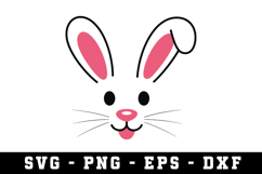 Bunny Ear &amp; Face SVG | SVG Cut files | Cricut Product Image 1