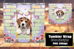 Sublimation-Ready 20oz Artwork , Cute Dog Product Image 1