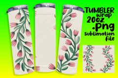 20oz Tumbler Graphic for DIY , Flowers Product Image 1
