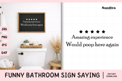 Funny Bathroom Sign Saying SVG | Amazing Experience Product Image 1